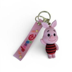 Disney Piglet Keychain - Pink and Black